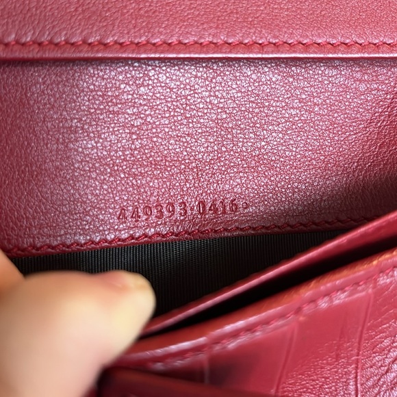 EUC Gucci Micro Guccissima Red Long Wallet - Picture 8 of 9